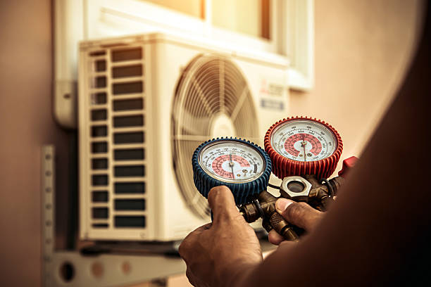 Professional Hvac Maintenance technician working in Red Oak, NC